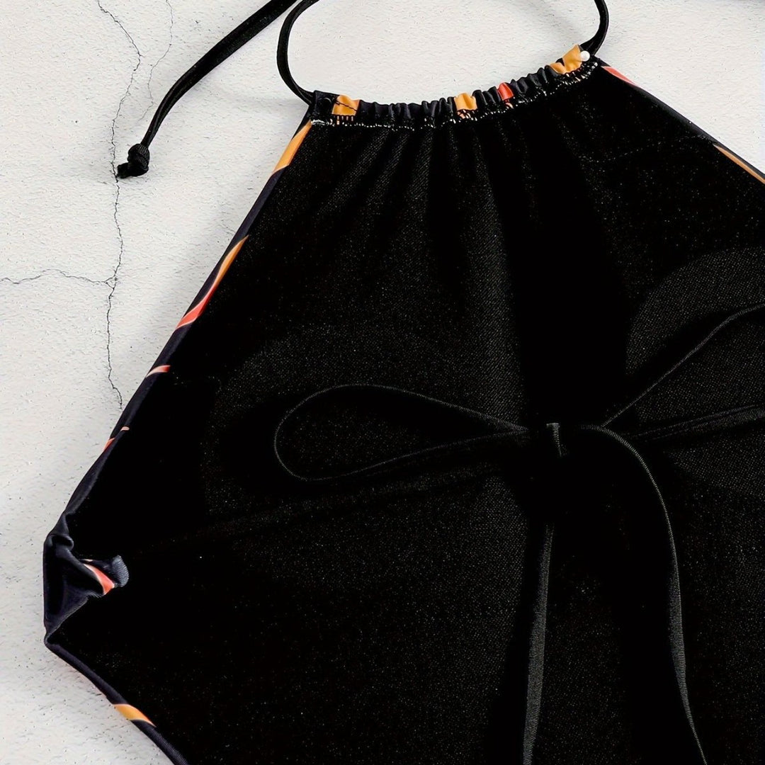 Damen Badeanzug mit feurigen Motiven Echo Archiv