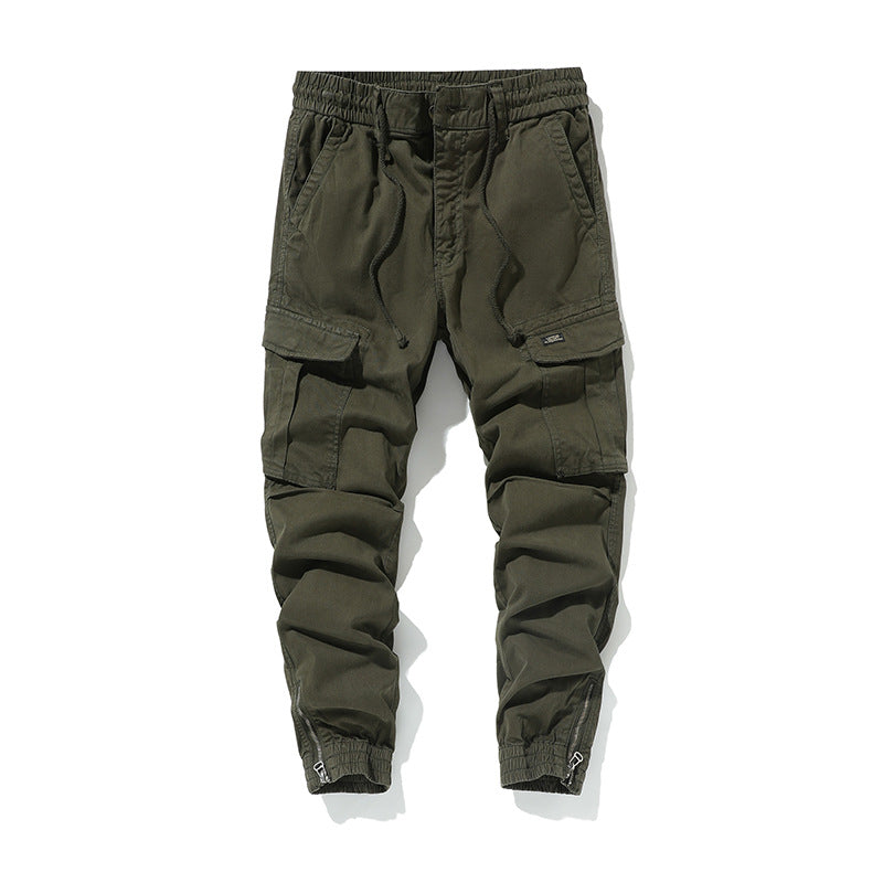 Herren Cargo-Jogginghose im Utility-Look mit Tunnelzugbund und Reißverschluss-Knöcheln Echo Archiv