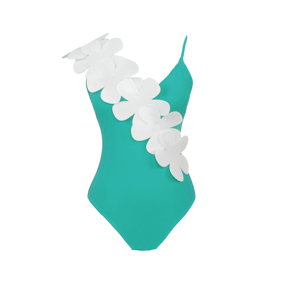 Damen Eleganter Einteiler Badeanzug mit floralem 3D-Design Echo Archiv
