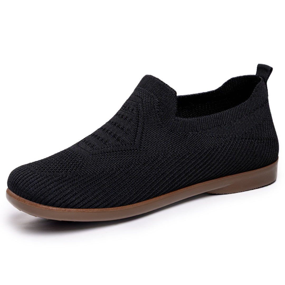Damen nan gestrickter Komfort-Slip-On Halbschuh mit sockenähnlichem Schaft, gepolstertem Memory-Fußbett und flexibler Leichtlaufsohle Echo Archiv