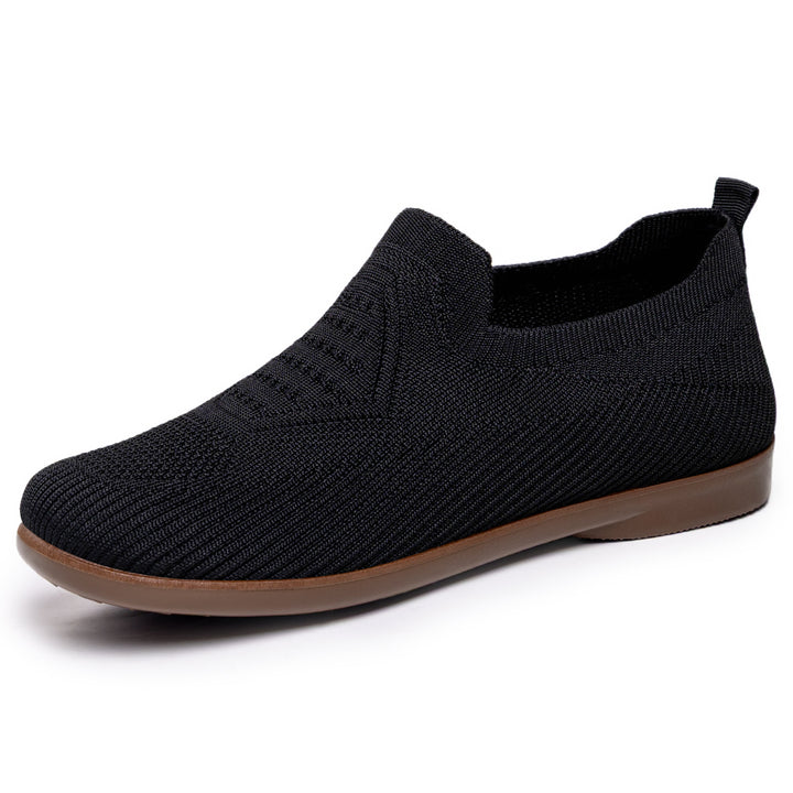Damen nan gestrickter Komfort-Slip-On Halbschuh mit sockenähnlichem Schaft, gepolstertem Memory-Fußbett und flexibler Leichtlaufsohle Echo Archiv