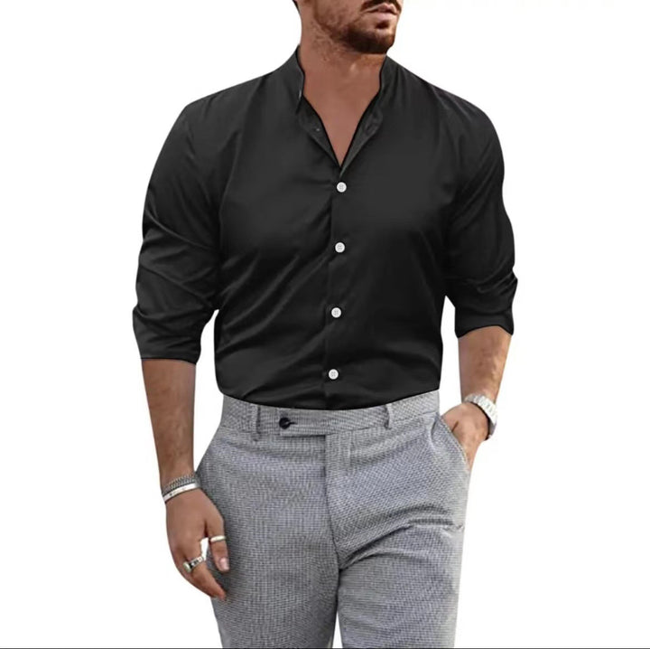 Herren Elegantes langärmliges Hemd Echoarchiv