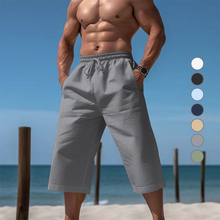 Herren nan lässige knielange Bermuda-Shorts mit elastischem Bund und Tunnelzug Echo Archiv