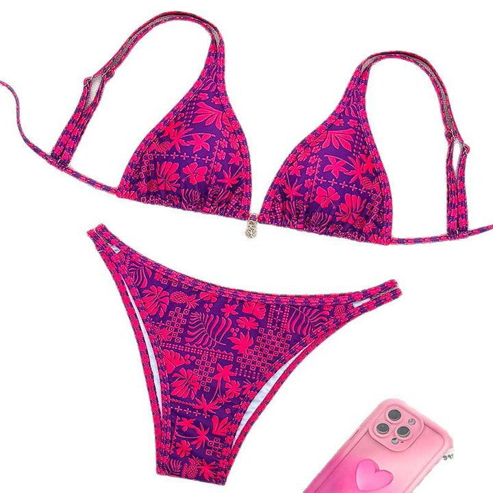 Damen Triangel-Bikini-Set mit verstellbaren Trägern Echo Archiv