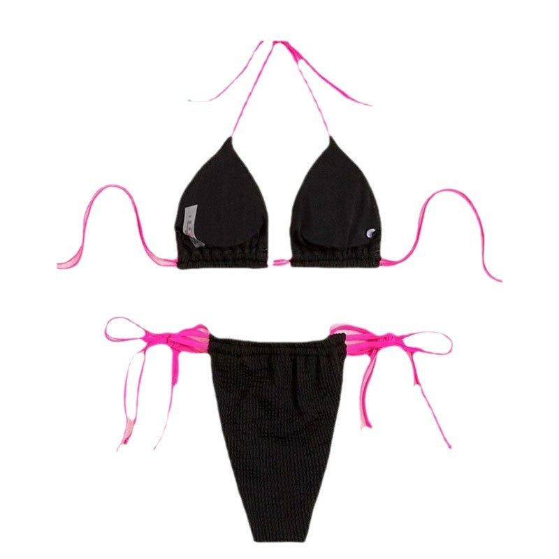 Damen Triangel-Bikini Set mit hohem Beinausschnitt und verstellbaren Bändern Echo Archiv