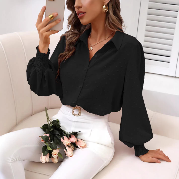 Damen Elegante Bluse mit Puffärmeln Echo Archiv
