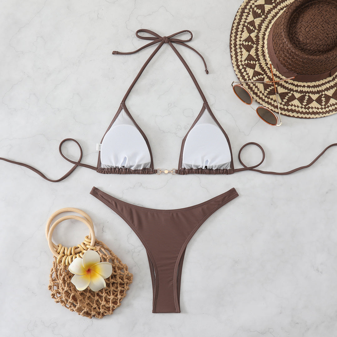 Damen Triangel-Bikini-Set mit modischen Details Echo Archiv