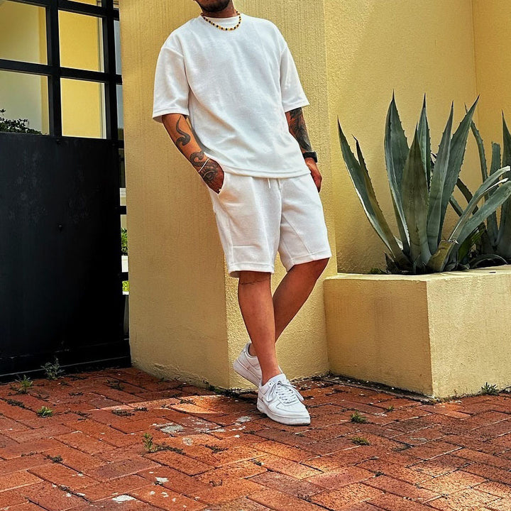Herren lässiges Oversized-Strickshirt mit luftiger Webstruktur Echoarchiv
