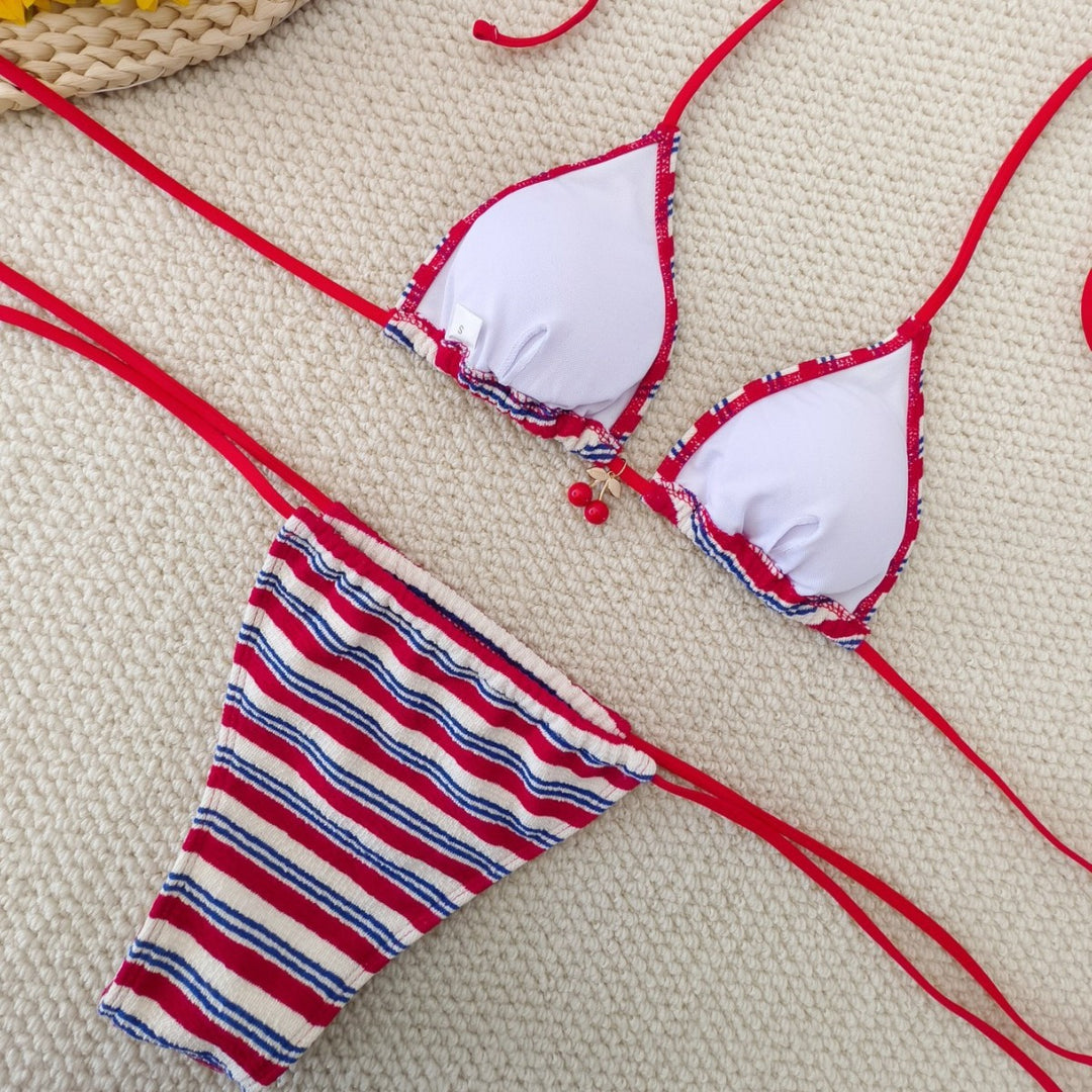 Damen Triangel-Bikini mit niedlichen Rüschendetails Echo Archiv