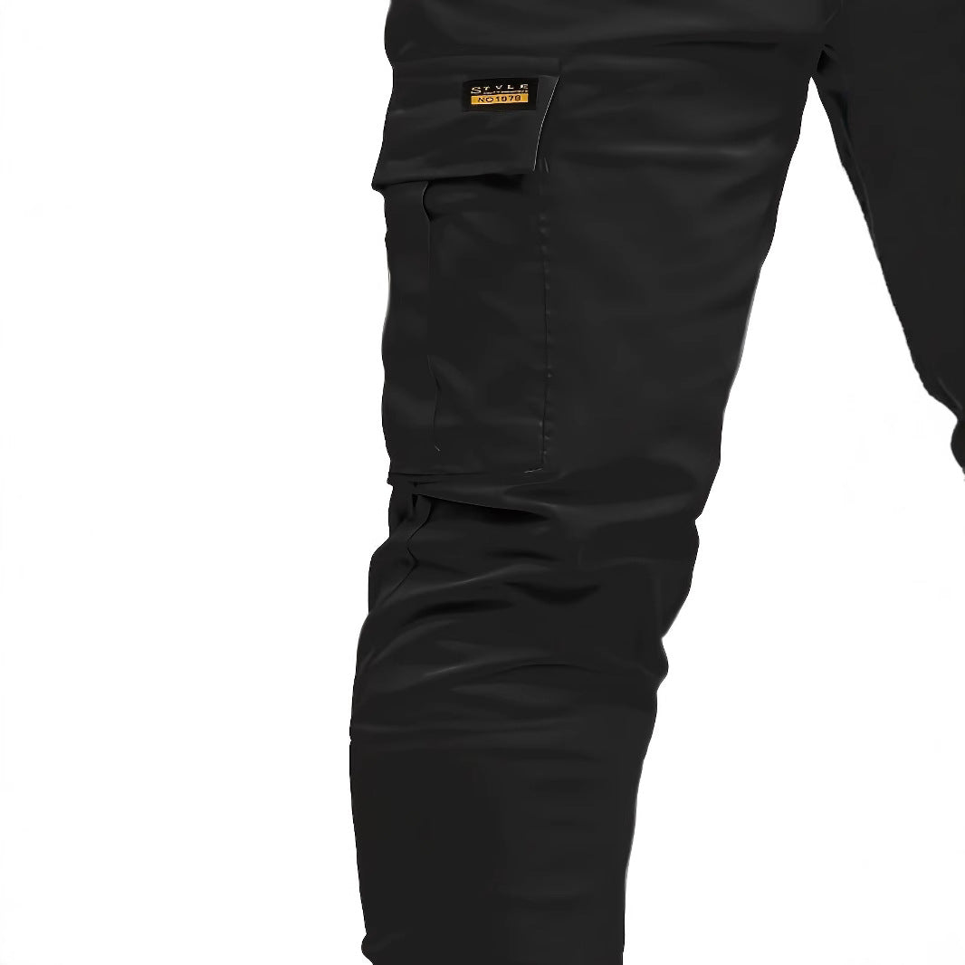 Herren Slim‑Tapered Utility‑Cargohose im Joggerstil mit Klapp- und Reißverschlusstaschen Echo Archiv