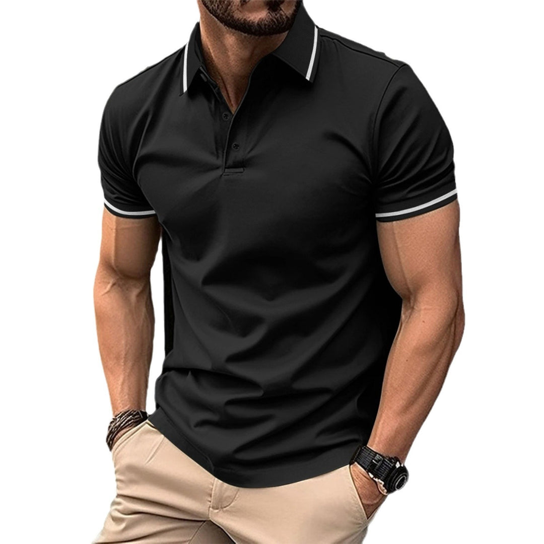 Herren Poloshirt mit modernem Reverskragen und sportlichen Kontrastdetails Echoarchiv