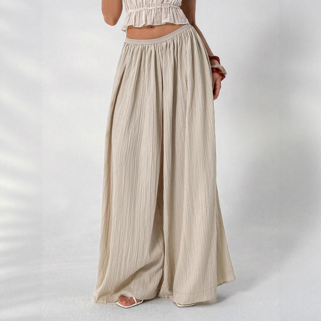 Damen Weite plissierte Sommerhose Echo Archiv