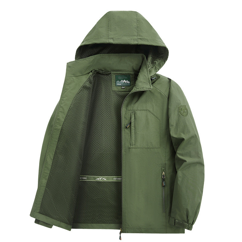 Herren Leichte und atmungsaktive Outdoorjacke mit Kapuze Echo Archiv