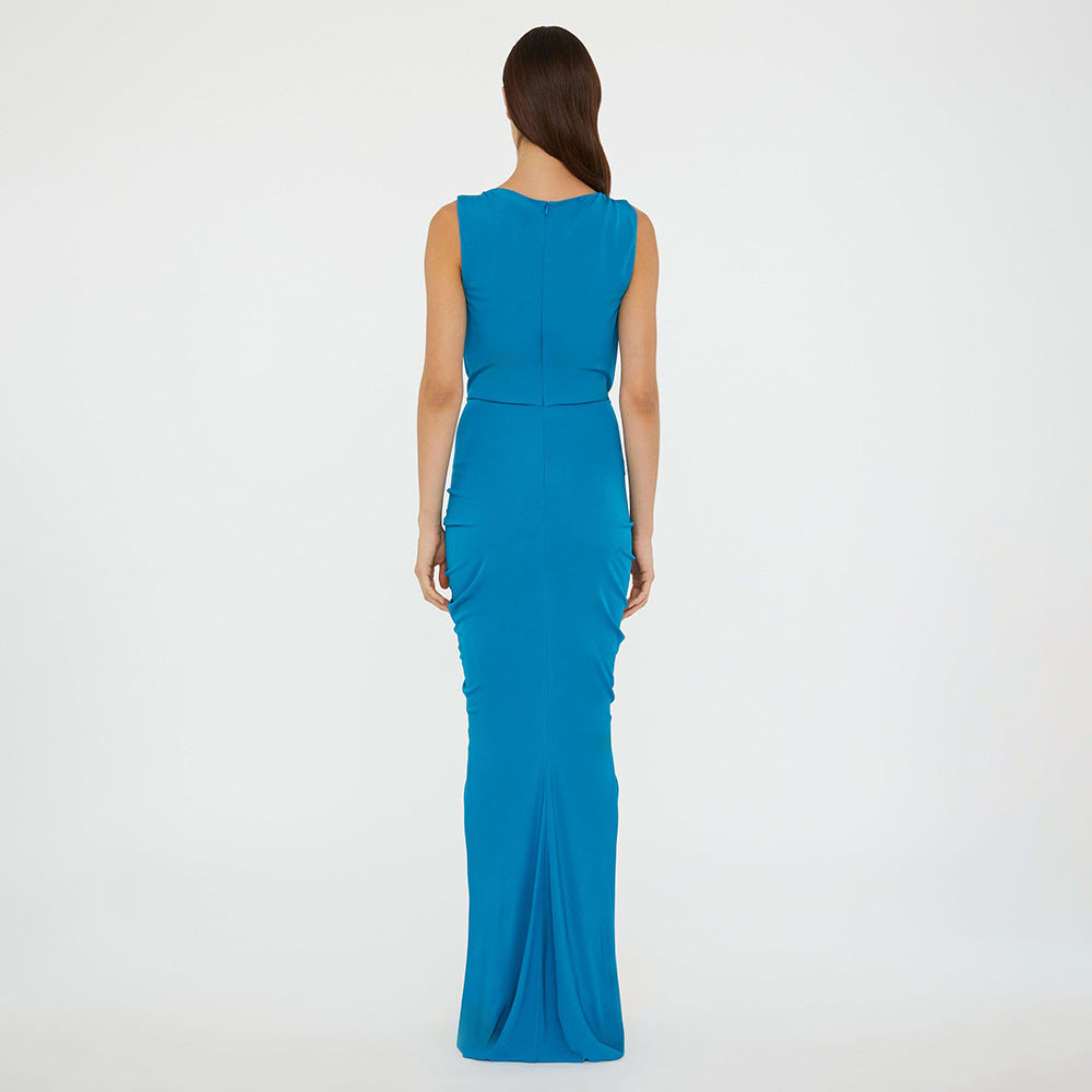 Damen figurumschmeichelndes Abendkleid mit raffiniertem Cut-Out und Drapé Echo Archiv