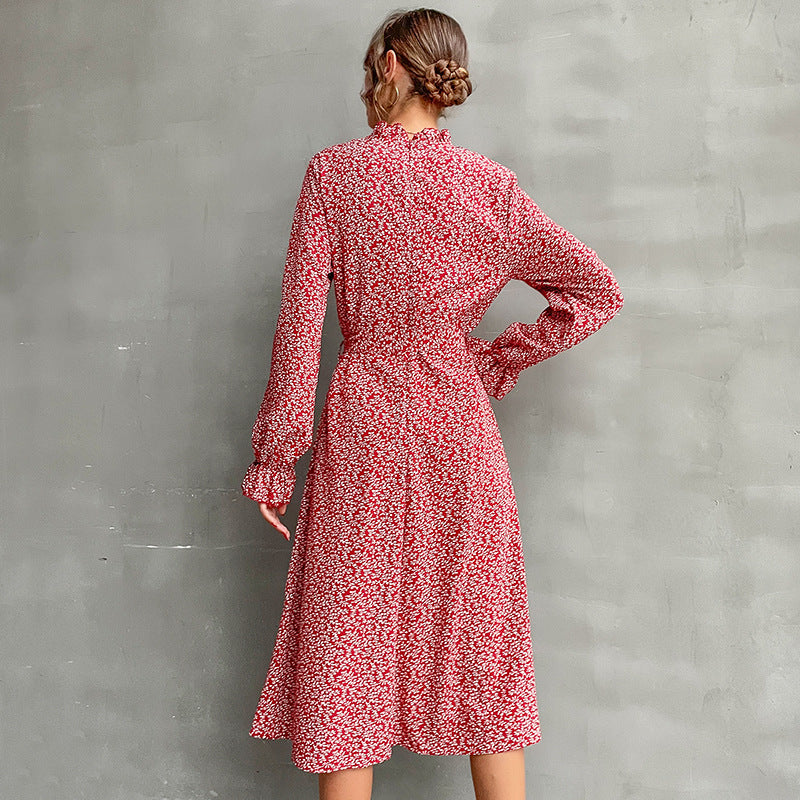 Damen Blumenmaxikleid mit Taillenknoten Echo Archiv