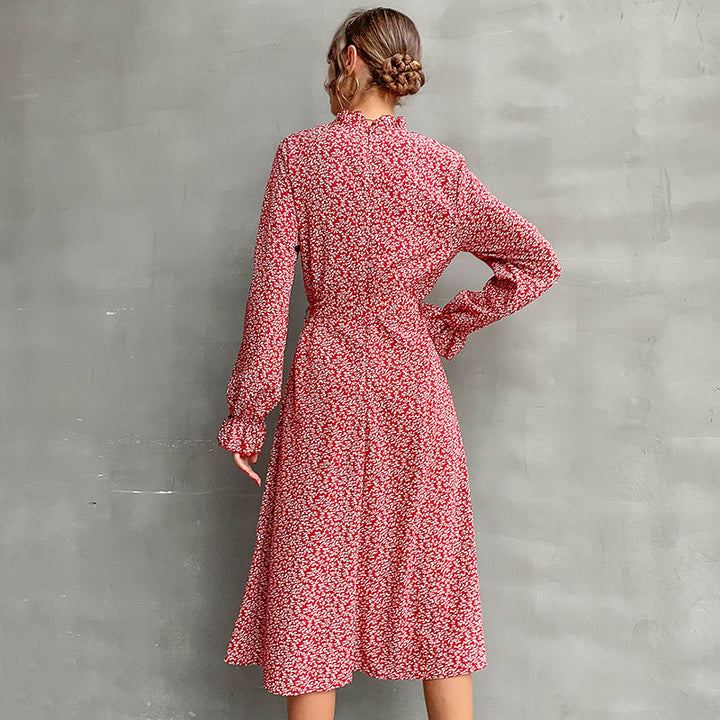 Damen Blumenmaxikleid mit Taillenknoten Echo Archiv