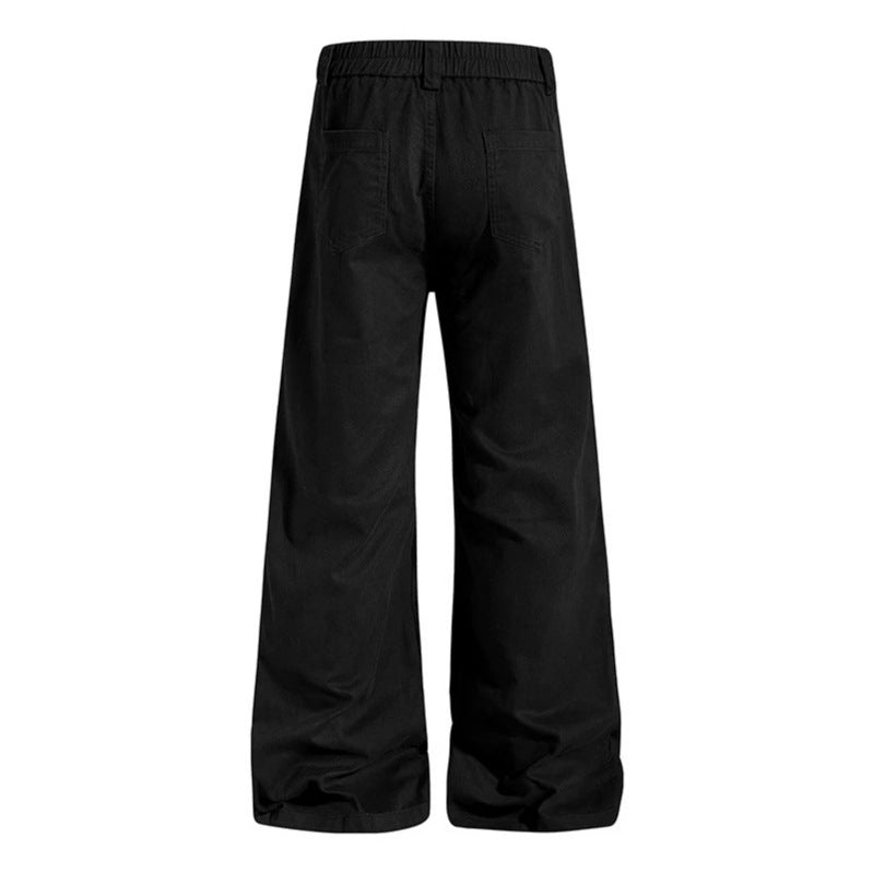 Damen Hochtaillierte weite Culotte-Hose mit Ösen-Detail Echoarchiv