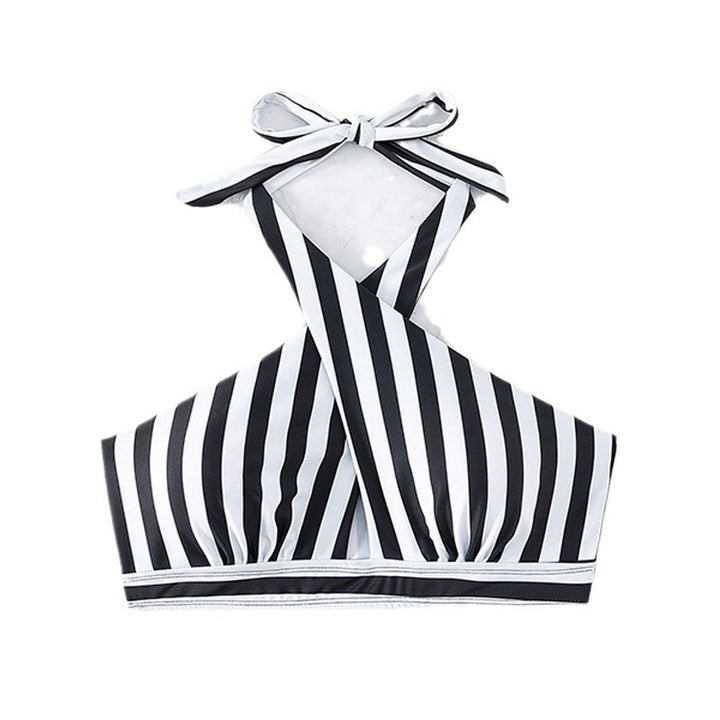 Damen Triangel-Bikinioberteil mit modischem Wickel-Design und elastischen Trägern Echo Archiv