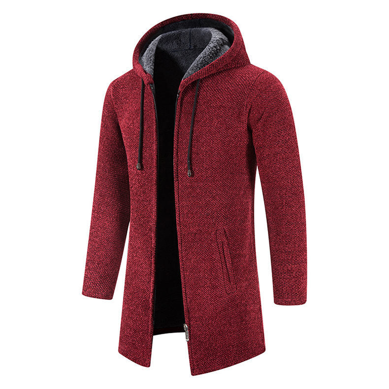 Herren modische Premium-Fleecejacke mit Kapuze und seitlichen Taschen Echoarchiv