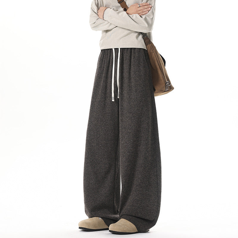 Damen Extraweite Strick-Loungehose mit Tunnelzug und elastischem Bund Echo Archiv