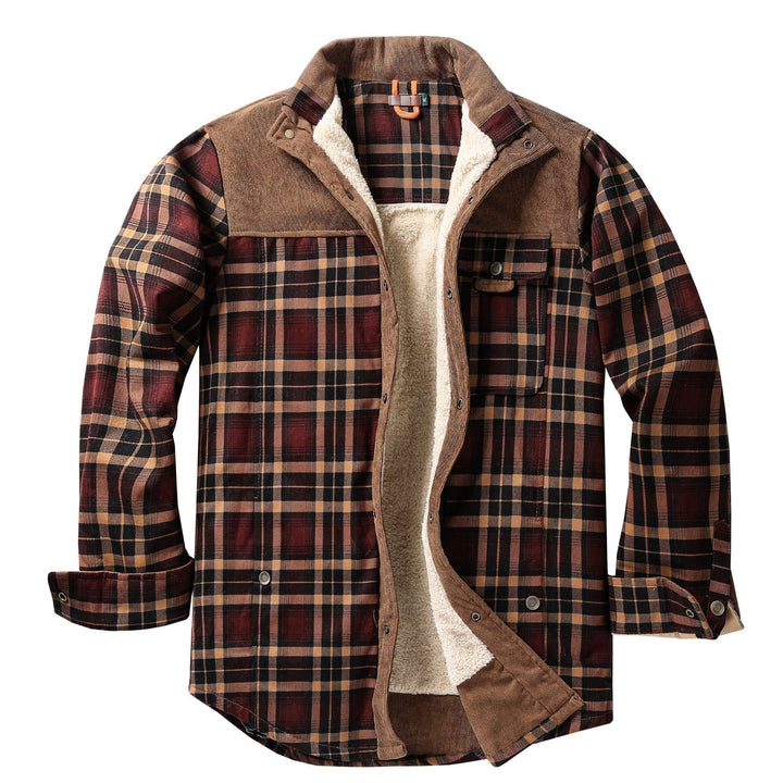 Herren Lässige Flanelljacke mit Teddyfutter Echo Archiv