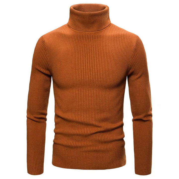 Herren hochwertiger Rollkragenpullover aus feinem Rippstrick Echoarchiv