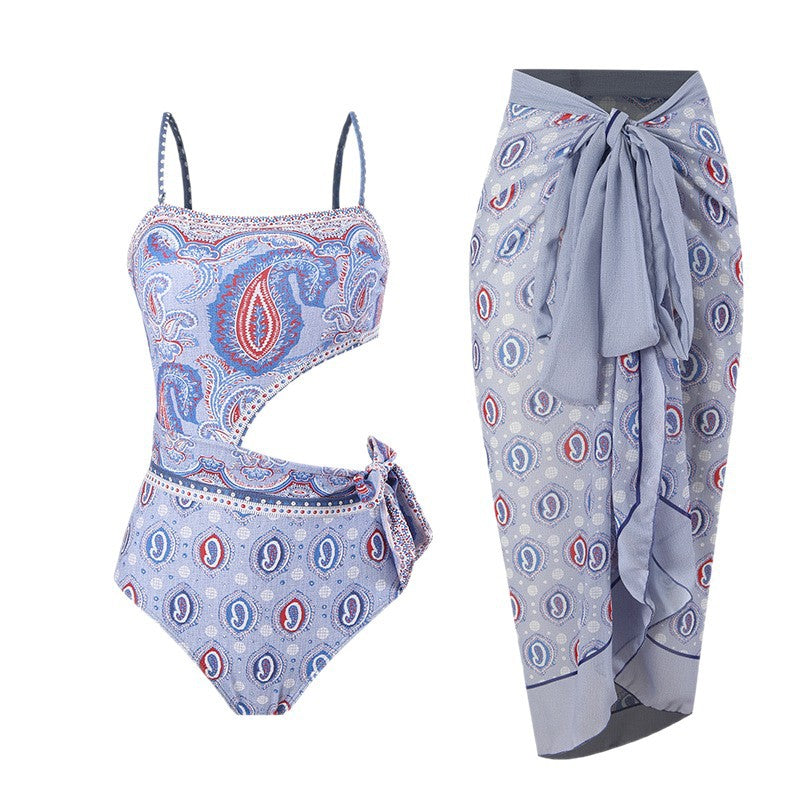 Damen Maxirock mit floralem Design – Valéora