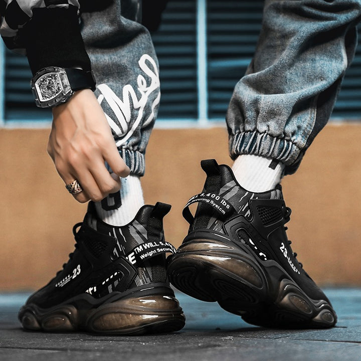 Unisex futuristische Plateau-Sneaker mit sichtbaren Luftkapseln, verstärkter Fersenzone und anatomischer Innensohle – Norré