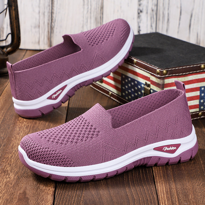 Damen nan nahtloser Strick-Slip-On mit gepolstertem Memory-Fußbett und flexibler Profillaufsohle Echo Archiv