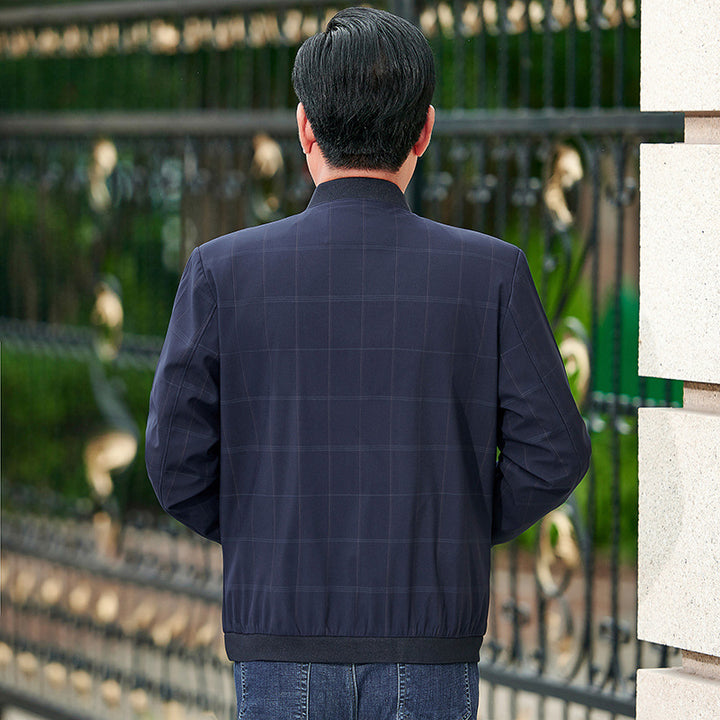 Herren elegante Freizeitjacke im modernen Karomuster Echoarchiv