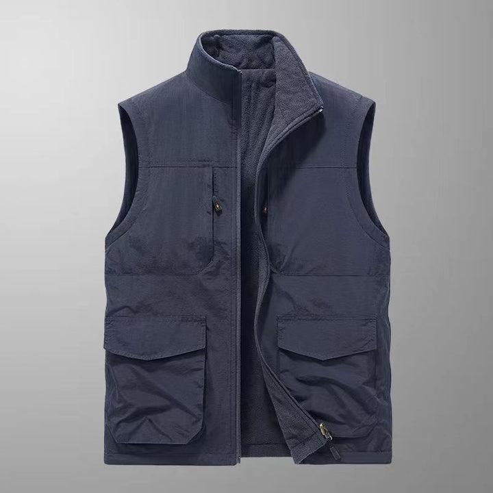 Herren Multifunktionale Field‑Utility‑Weste mit Mehrfachtaschen und Stehkragen – Taviero