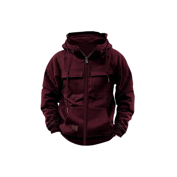 Herren Fleecejacke mit hohem Kragen und praktischen Taschen Echoarchiv