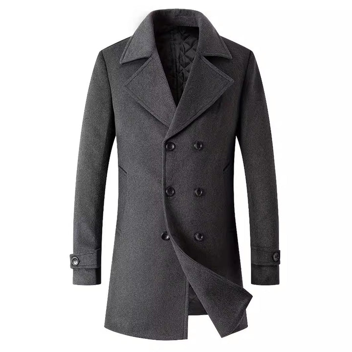 Herren eleganter doppelter Knopfmantel Echoarchiv