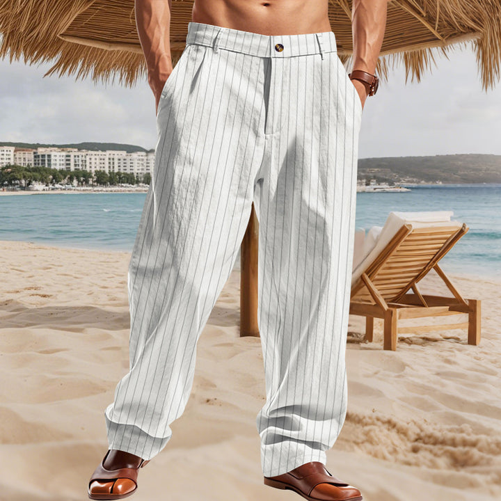 Herren modische Freizeithose mit eleganten Nadelstreifen und komfortablem Schnitt Echoarchiv