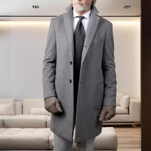 Herren eleganter Wollmantel mit schlanker Silhouette Echoarchiv