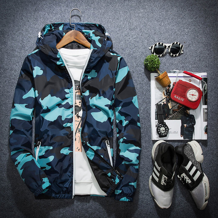 Herren Modische Camouflagemuster Übergangsjacke Echo Archiv
