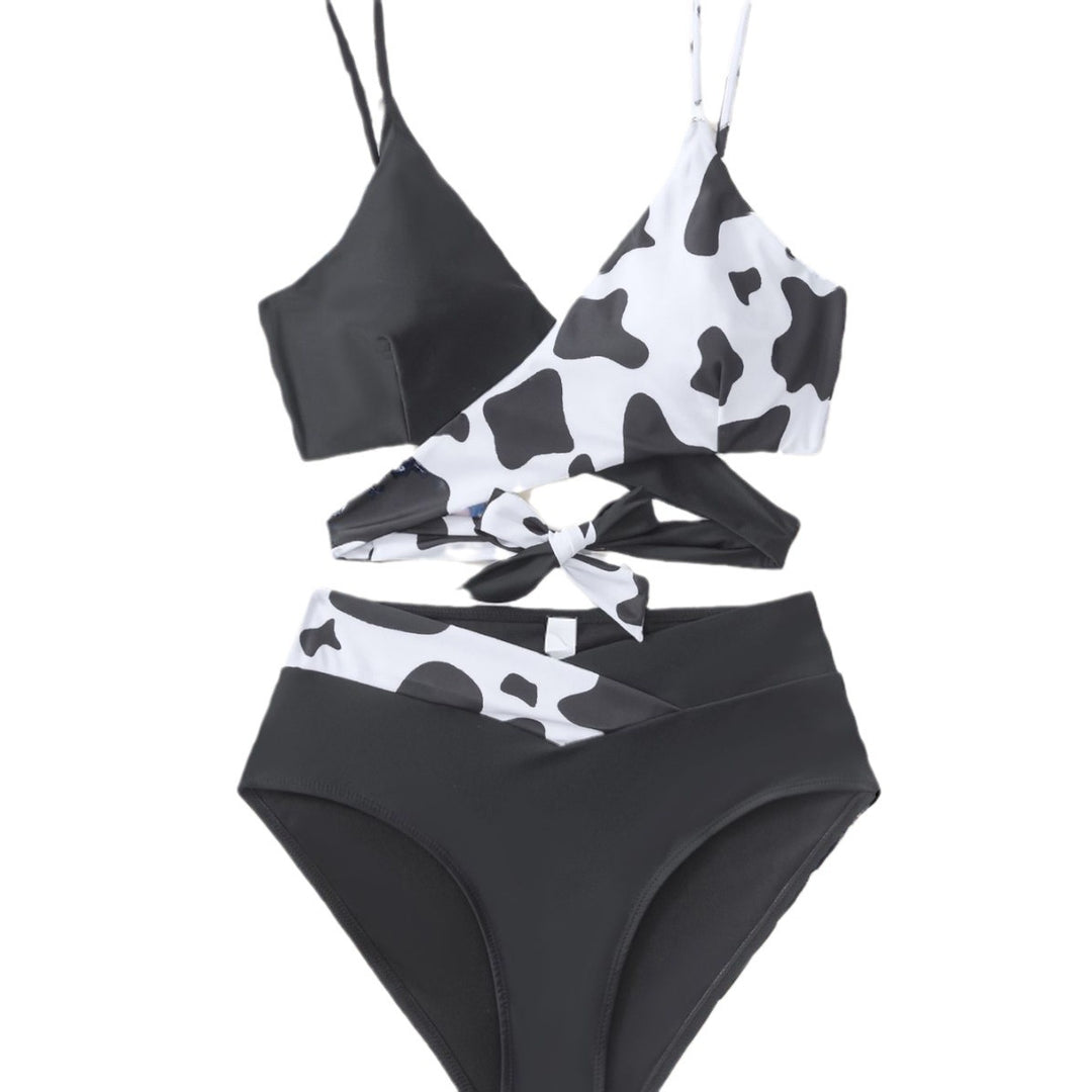 Damen Hoch geschnittener Bikini mit asymmetrischem Design und herausforderndem Look Echo Archiv