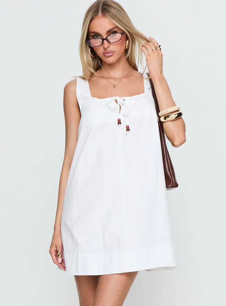 Damen lässiges Sommerkleid mit verstellbarem Schnürdesign und luftiger Silhouette Echo Archiv