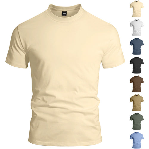 Herren nan eng anliegendes Rundhals-Basicshirt aus Singlejersey mit verstärktem Nackenband Echo Archiv
