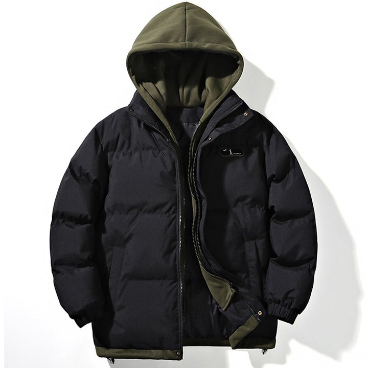 Damen Gepolsterte Oversize-Steppjacke mit Kapuze, Kordelzug & elastischen Bündchen Echoarchiv