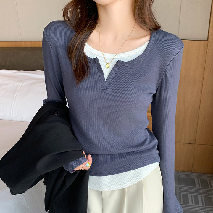 Damen Elegant geschnittenes Langarmshirt Echo Archiv