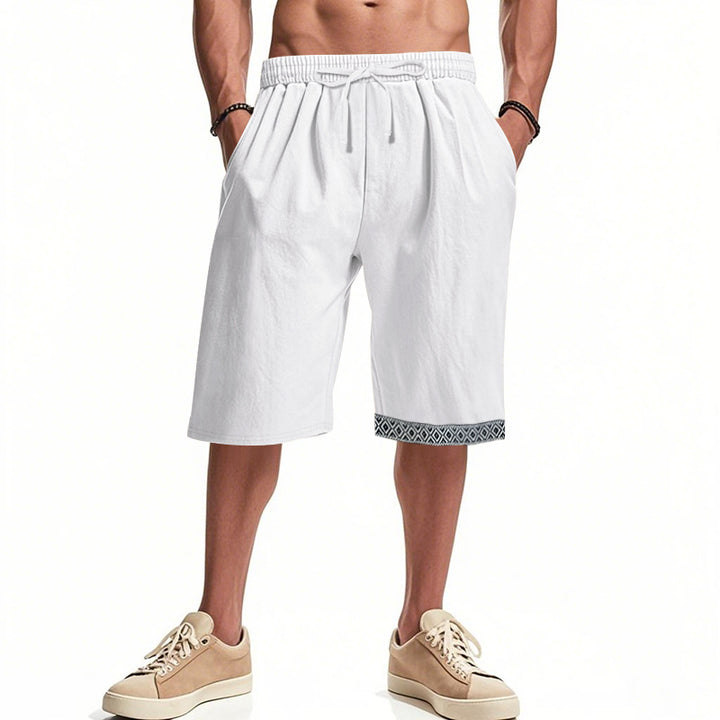 Herren lässige Bermudashorts mit elastischem Bund und Kordelzug Echoarchiv