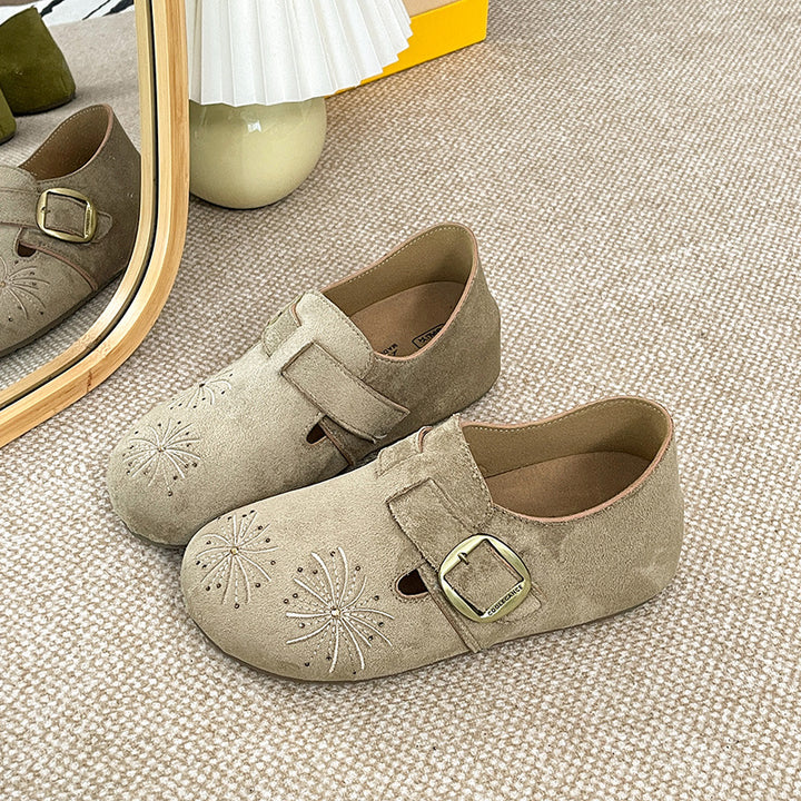 Damen Elegante und bequeme Clogs aus hochwertigem Wildleder Echo Archiv