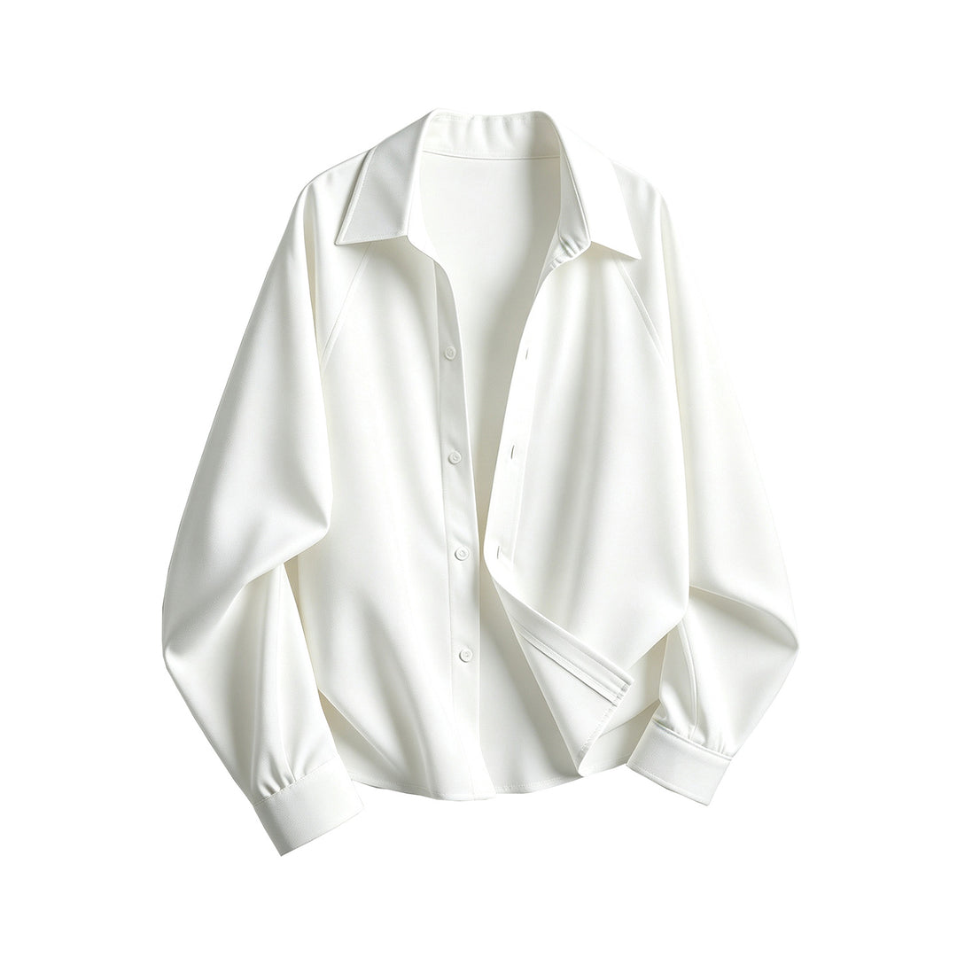 Damen Oversize-Blusenshirt aus fließendem Stretch mit Hemdkragen Echoarchiv