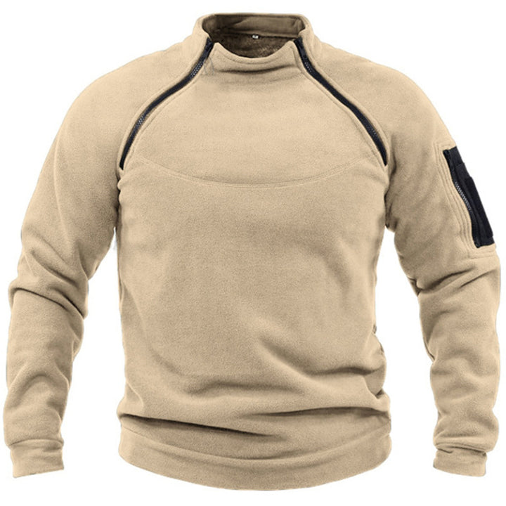 Herren Fleece-Pullover mit Reißverschluss und Taschen Echoarchiv