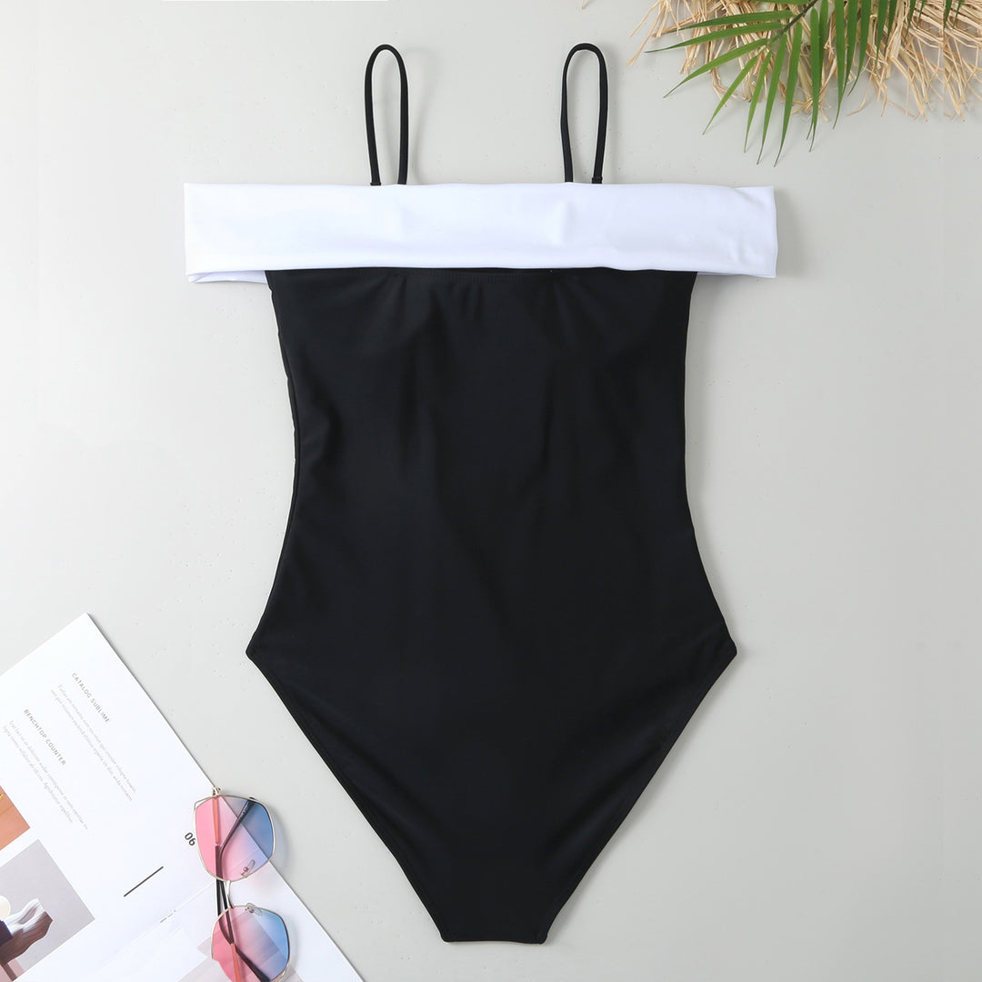 Damen Einteiler Badeanzug mit elegantem Wickel-Design und hohem Beinausschnitt Echo Archiv