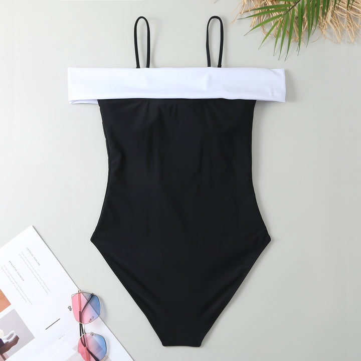 Damen Einteiler Badeanzug mit elegantem Wickel-Design und hohem Beinausschnitt Echo Archiv