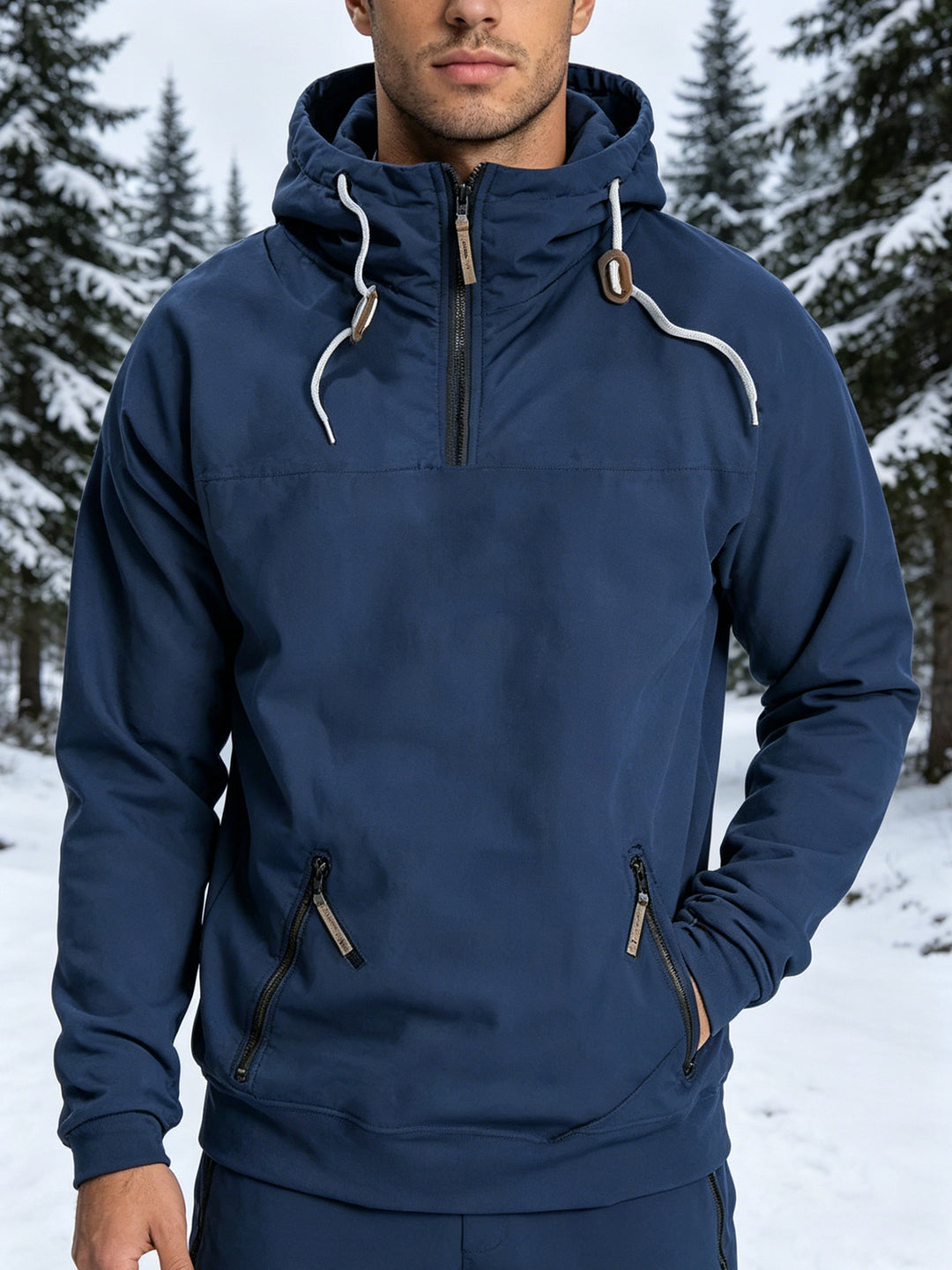 Herren Winddichte Kapuzenjacke Echo Archiv