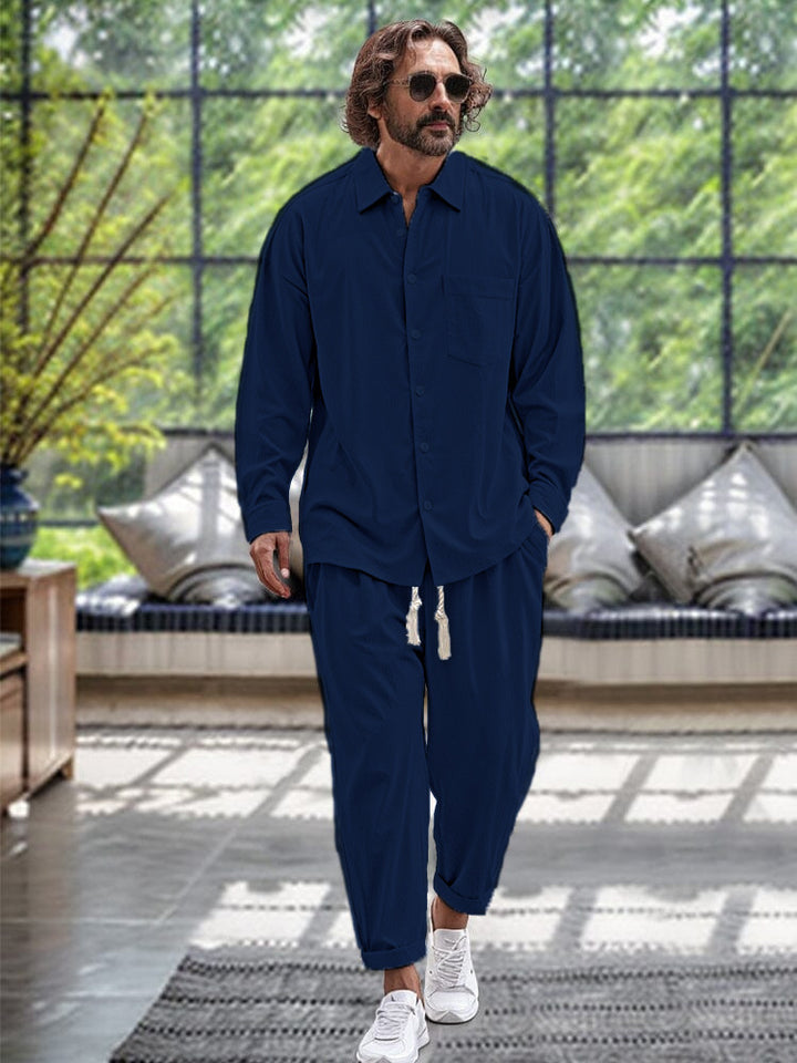 Herren lässiges Freizeit-Outfit mit modischem Schnitt und praktischen Taschen Echoarchiv