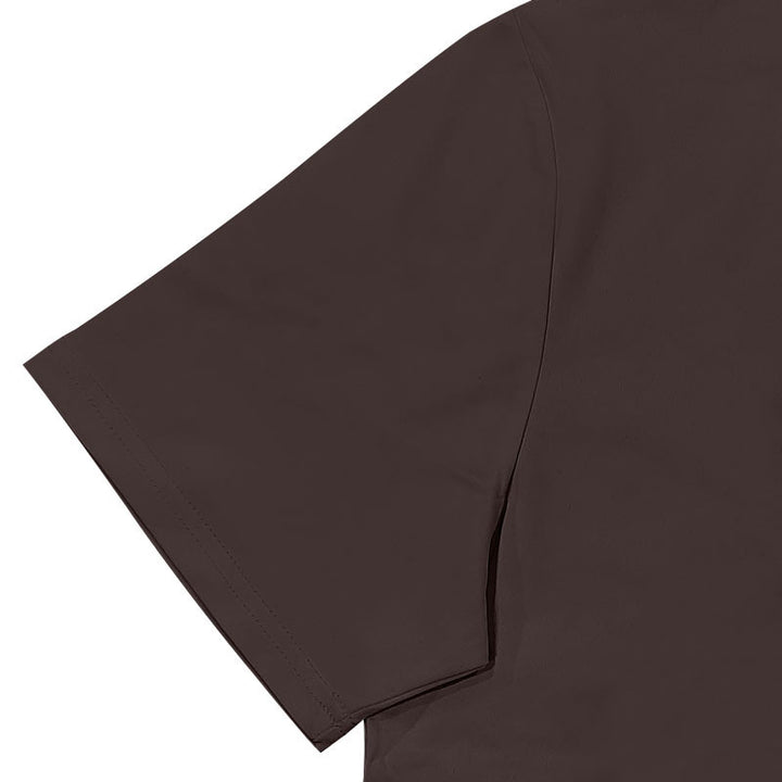 Herren Kurzarm-Henley-Shirt mit modernen Akzenten und Knopfleiste Echoarchiv